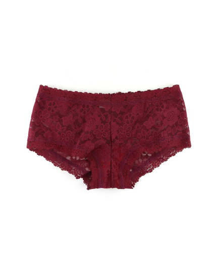 Hanky Panky 771201 Lipstick Red Daily Lace Boyshort myselflingerie.com