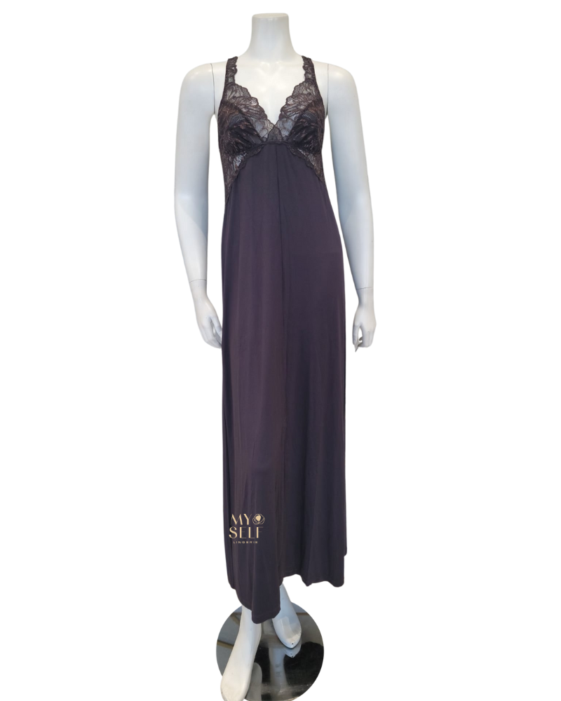 Fleur't 6033 Shale Indulgence Lace Bustier Gown myselflingerie.com