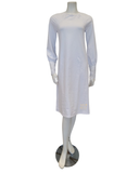Oh! Zuza Lace Raglan Long Sleeve White Modal Nightshirt
