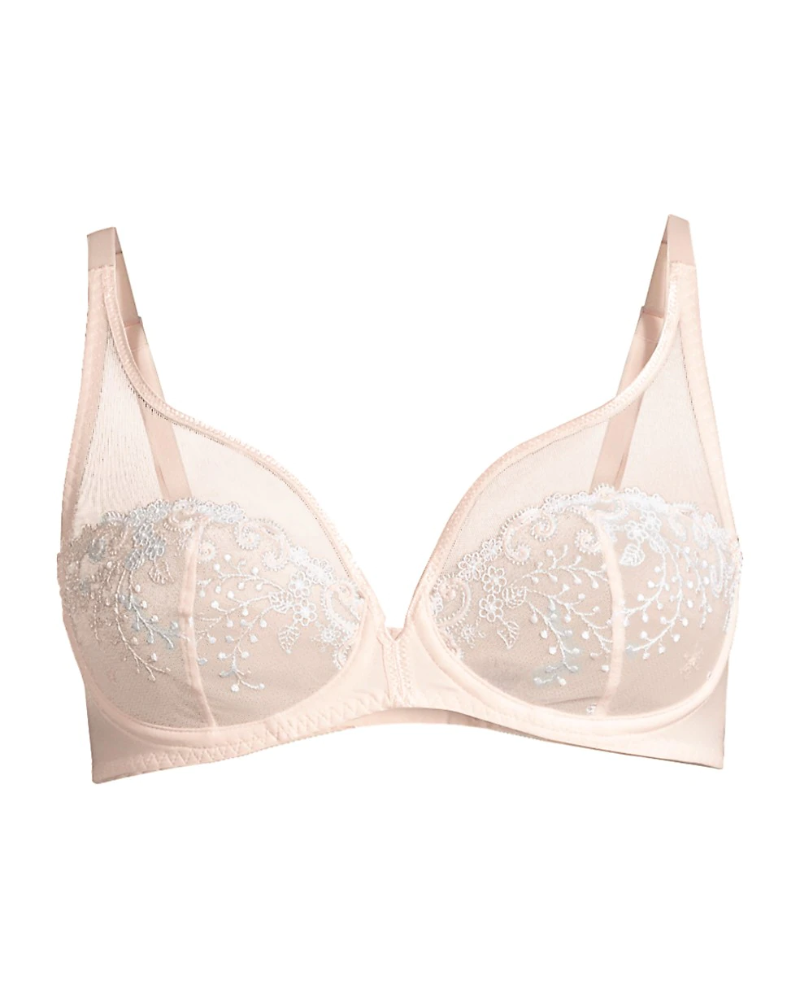 Simone Perele 12X319 Blush Delice Sheer Plunge Underwire Bra myselflingerie.com