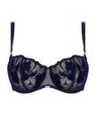 Chantelle 12Q5 Marine Blue Velvet Demi Underwire Bra myselflingerie.com