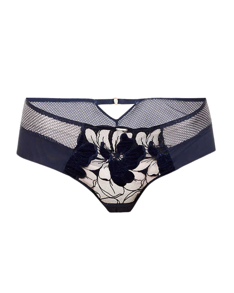 Chantelle 12Q4 Marine Blue Velvet Hipster myselflingerie.com