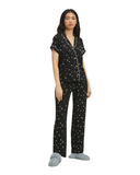 1131518 Black Celestial Aimee Short Sleeves Button Down Pajama Set