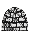UGG 21685 Black Men's UGG Logo Beanie myselflingerie.com