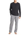 UGG 1106629 Men's Steiner Pajamas Set in Gift Box Black / White Check myselflingerie.com