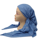 SG Light Blue Stone Washed Cotton Adjustable Pre-Tied Bandanna