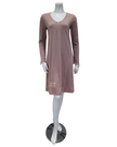 Iora Lingerie 22409 V Neck Lace Trim Deep Mauve 100% Supima Cotton Nightshirt myselflingerie.com