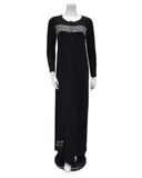 Iora Lingerie 22423C Bows Lace Detail Black Button Down Modal Nightgown myselflingerie.com