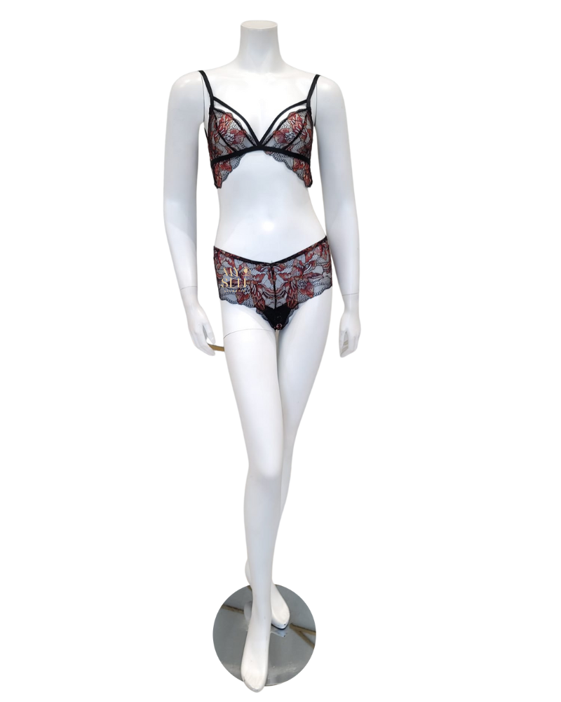  Cosabella PARAD1301 + 0771 Lady in Red Paradiso Bralette Set myselflingerie.com