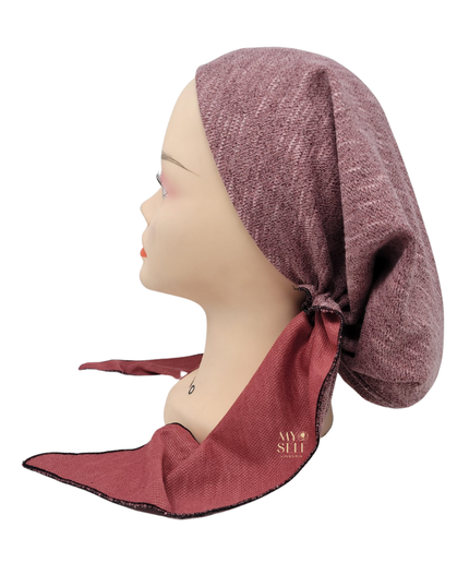 Triple Up BUL644 Pink Tweed Unlined Pre-Tied Bandanna myselflingerie.com