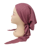 Lizi Headwear Pink Wave Lined Pre-Tied Bandanna