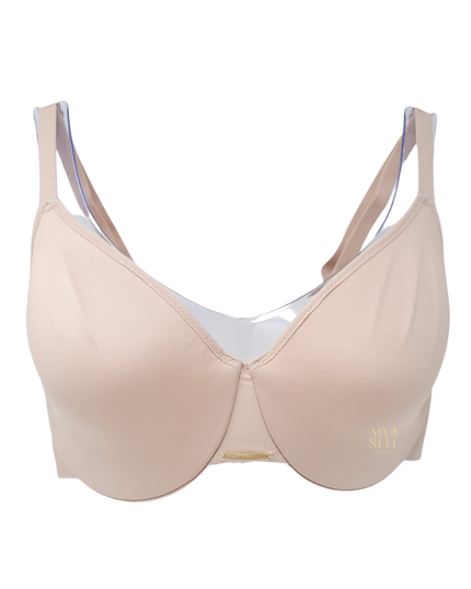 Chantelle 15N1 Nude Rose Bare Essential Seamless Underwire Minimizer Bra myselflingerie.com