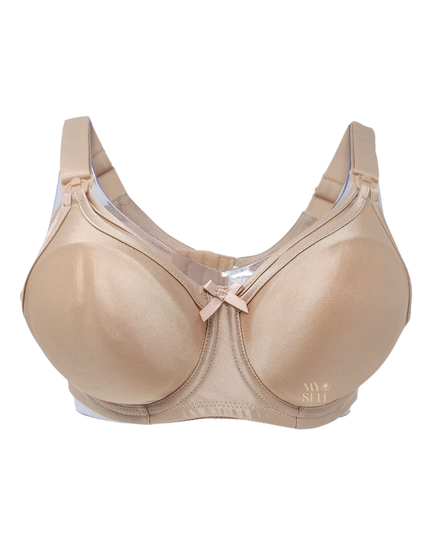 Front View Va Bien 609 Nude Full Figure T-Shirt Nursing Underwire Bra