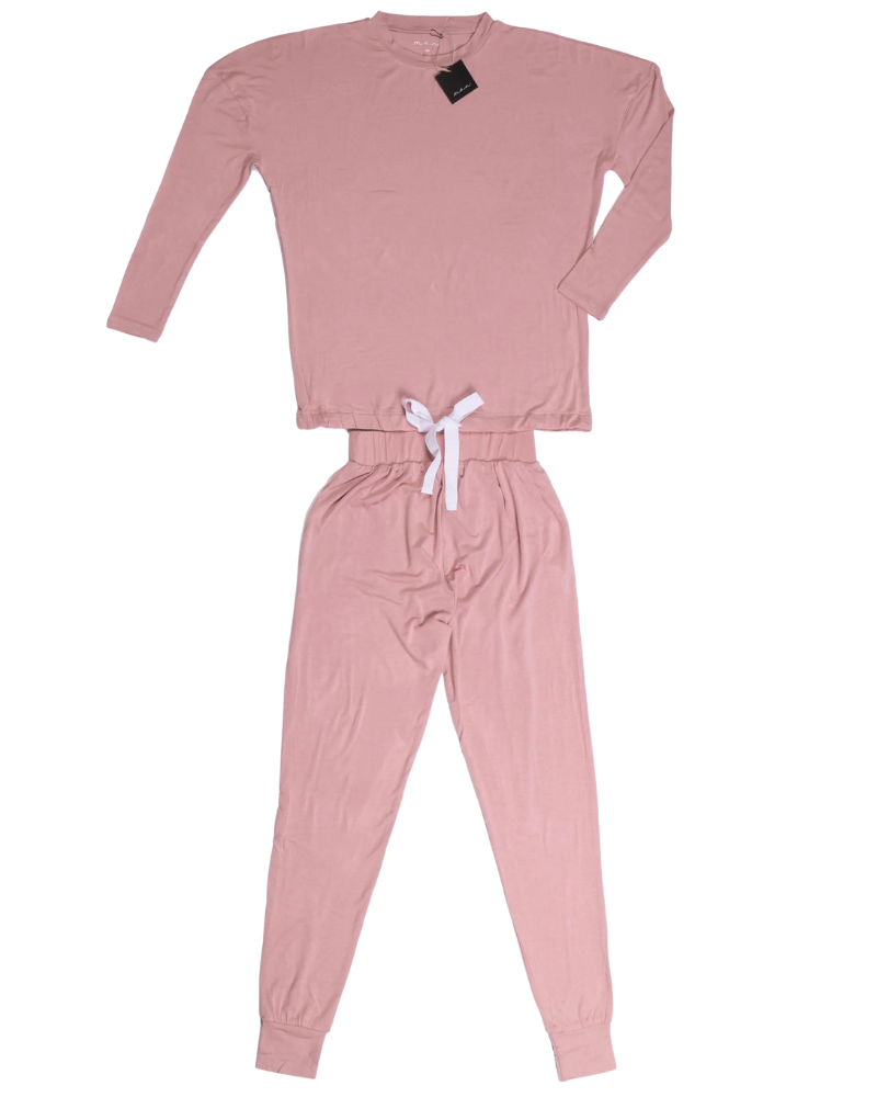 Mon Loungewear Dolman Style Dusty Pink Modal Pajamas Set myselflingerie.com