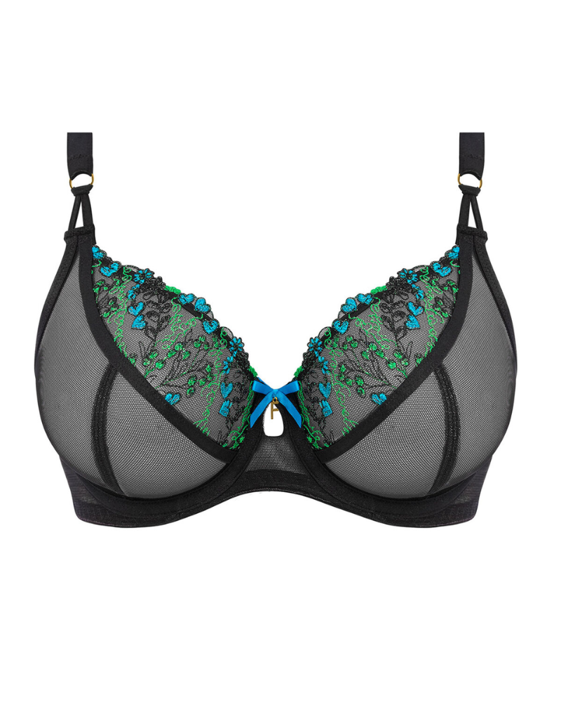 Freya AA401602 Black Show Off Plunge Underwire Bra myselflingerie.com