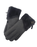 UGG Metal Sheepskin Gloves with Zipper