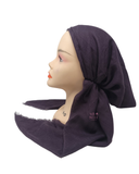 Lizi Headwear Solid Plum Pre-Tied Bandanna with Full Grip