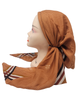 Lizi Headwear AVSPRU Rust Sport Stripe Pre-Tied Bandanna with Full Grip myselflingerie.com