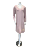 Iora Lingerie 22424 Bows Lace Design V Neck Blush Modal Nightshirt myselflingerie.com