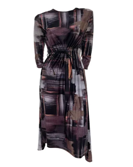 CVRGE Hannah Geometric Sequins Print Hi Low Swim Dress myselflingerie.com