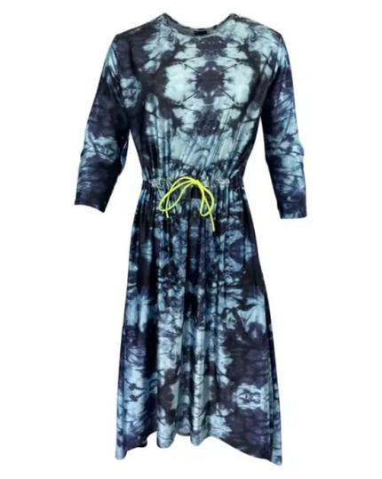 CVRGE Hannah Blue Tie Dye Hi Low Swim Dress myselflingerie.com