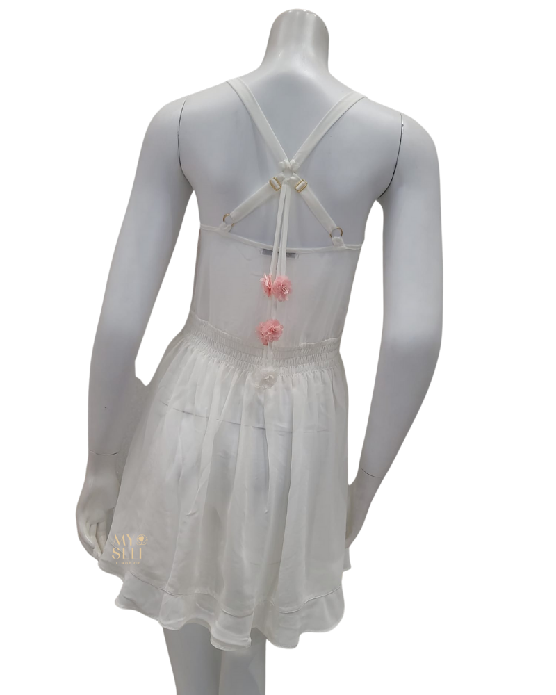 Rya Collection 582 + 583 Ivory Lush Chemise and Cover Up Set myselflingerie.com