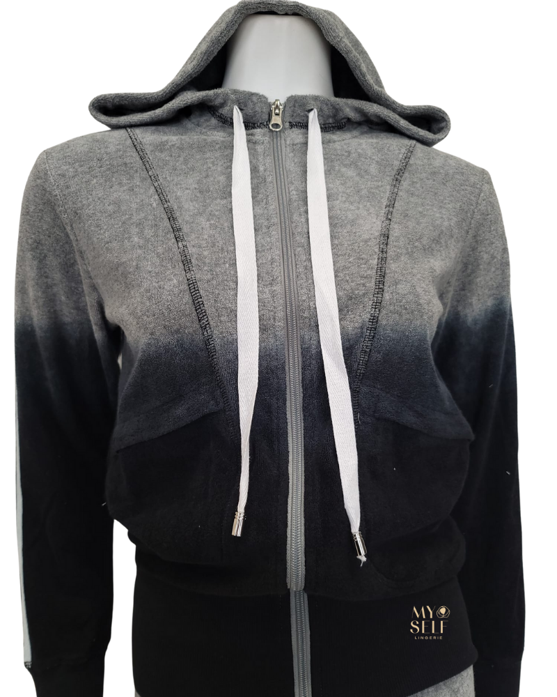 Red Myth SB2CM7813C Grey/Black Dip Dye Terry 2 Piece Set myselflingerie.com