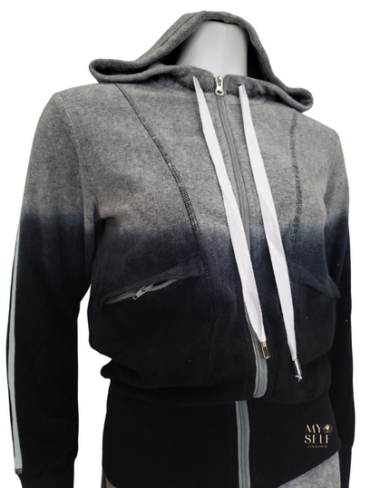 Red Myth SB2CM7813C Grey/Black Dip Dye Terry 2 Piece Set myselflingerie.com