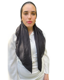 Scarf Bar SB Classic Solid Black Pre-Tied Bandanna with Full Grip myselflingerie.com