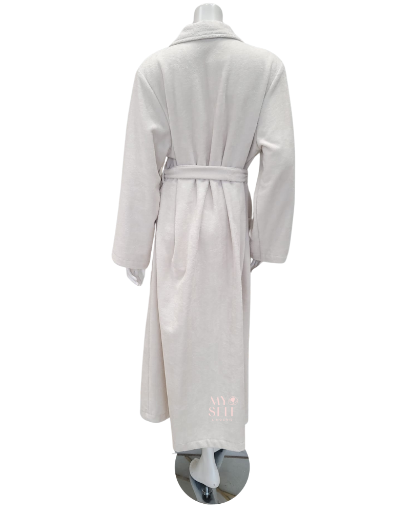Feraud Paris 3887103 Cream Plush Long Terry Wrap Robe myselflingerie.com