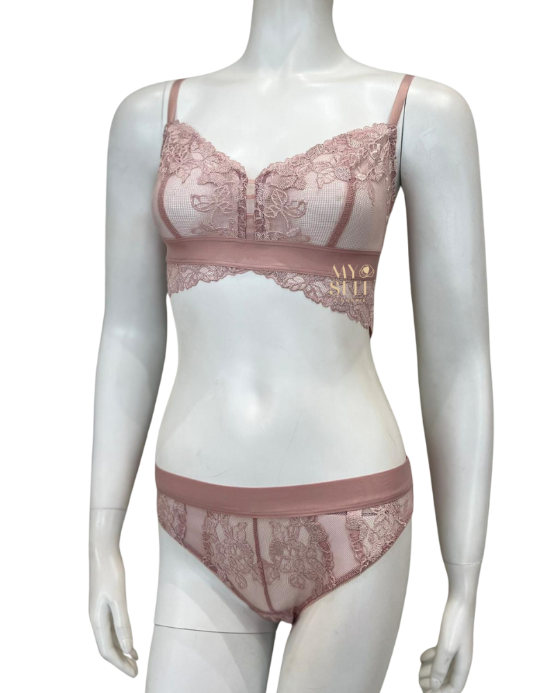 Btemptd 910227 + 945227 Blush Pink Opening Act Bralette & Panty Set myselflingerie.com