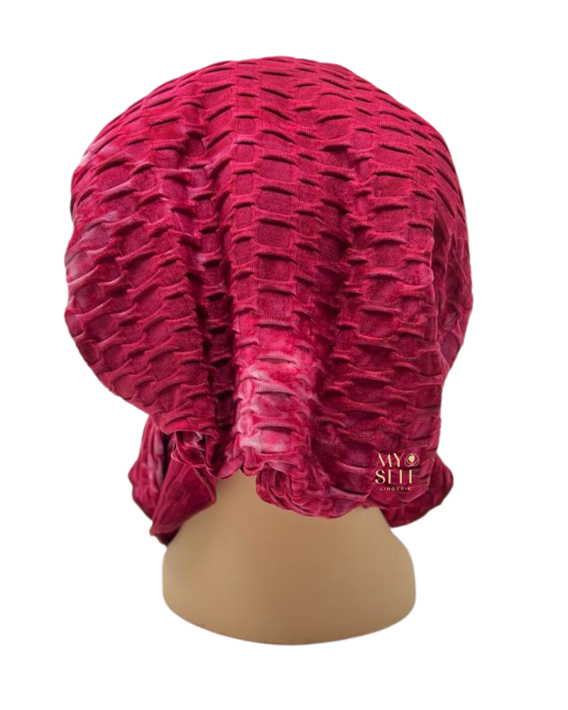 Ahead PM2177 Wine Jacquard Tie Dye Lined Pre-Tied Bandanna myselflingerie.com