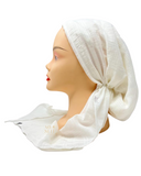 22ITHX4226 White Tiered Look Lined Pre-Tied Bandanna