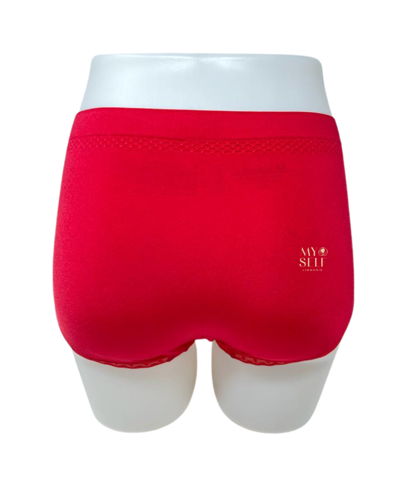Wacoal Persian Red B-Smooth Seamless Full Brief with Lace myselflingerie.com