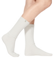 UGG 1014832 White Rib Knit Slouchy Crew Socks myselflingerie.com