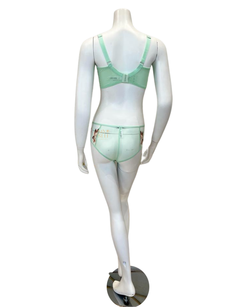 Cosabella MAASA1321 + 0741 Lagoon Mint Curvy Bralette & Hotpant Set myselflingerie.com