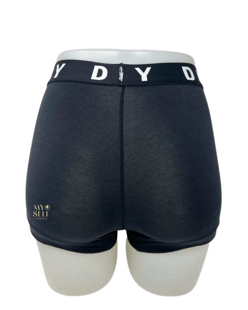 DKNY DK4515 Black DKNY Cotton Womens Boxer Brief myselflingerie.com