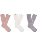 UGG Rib Knit Slouchy Crew Socks 3 Pack Set