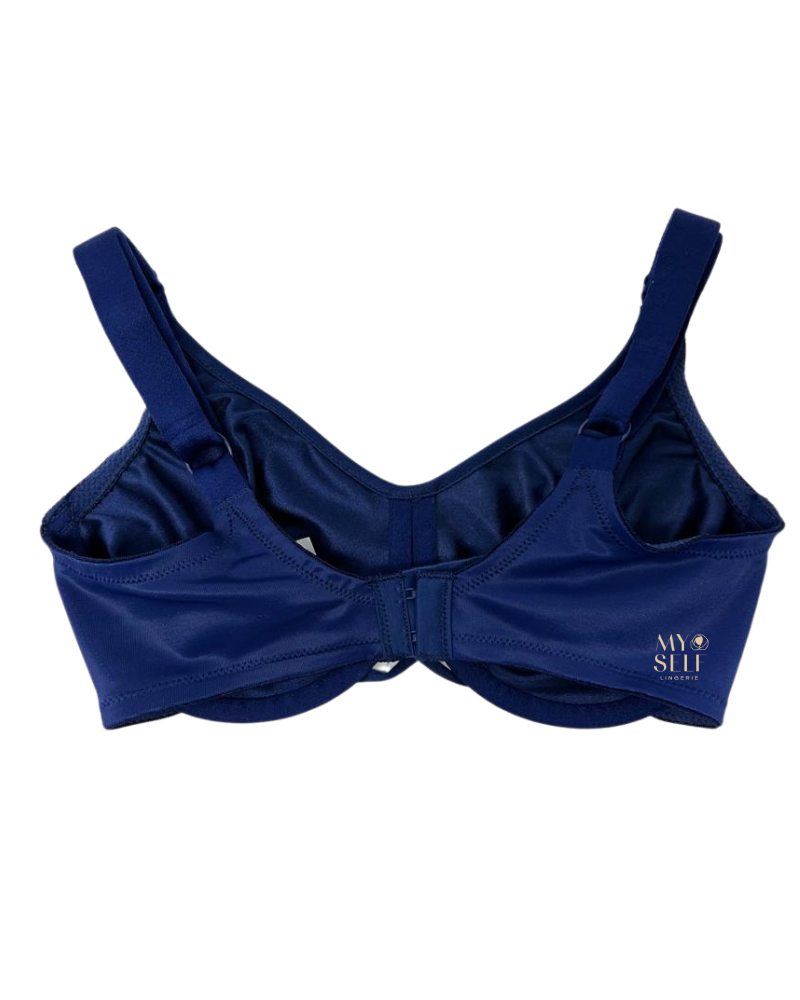 Va Bien 601 Navy Molded Minimizer Underwire Bra myselflingerie.com