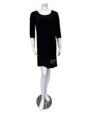 Oh! Zuza H31 Black Tuck Style Modal Lounge Nightshirt myselflingerie.com