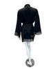 Kilo Brava 17009B Satin & Lace Black Wrap Robe myselfingerie.com