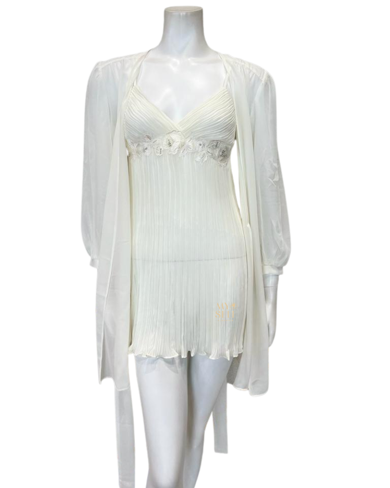 Rya Collection 704 + 706 Ivory True Love Chemise & Wrap Set myselflingerie.com