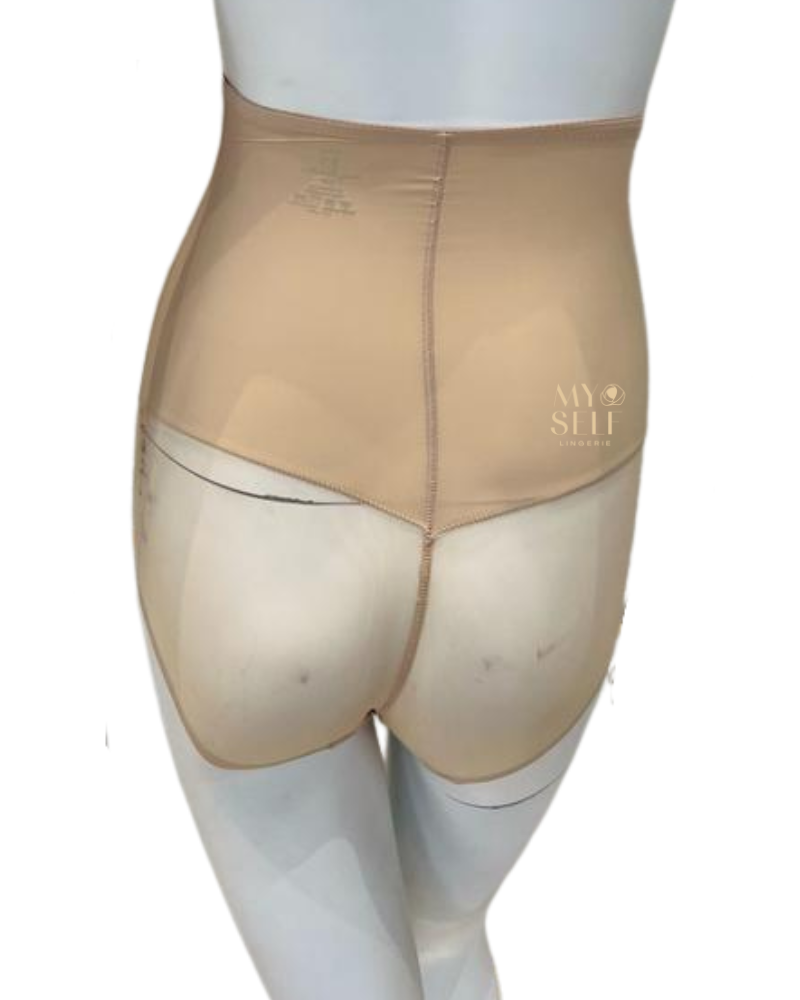 Body Beautiful 1371 Nude Hi Waisted Double Front Panel Panty Girdle myselflingerie.com