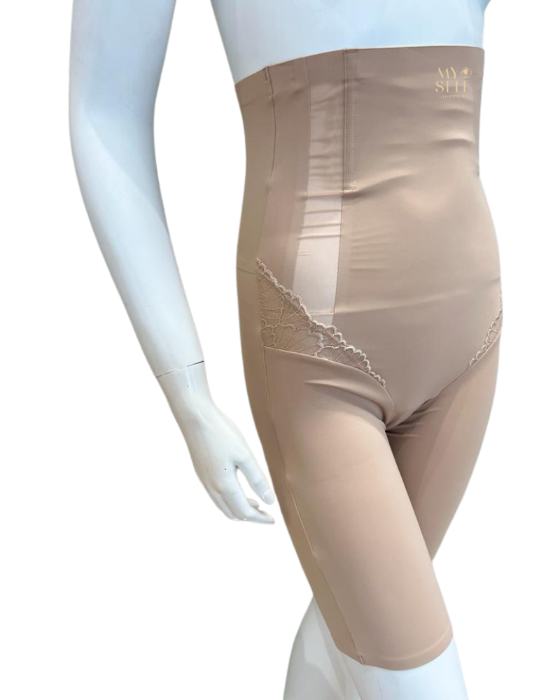 Va Bien 881 Nude Firm Control Hi Waisted Girdle with Legs myselflingerie.com