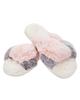 Me Moi MZP07109 Rita Plush Open Toe Slippers myselflingerie.com