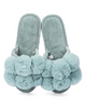 Memoi MZP05446 Luxe Pompom Plush Slippers myselflingerie.com