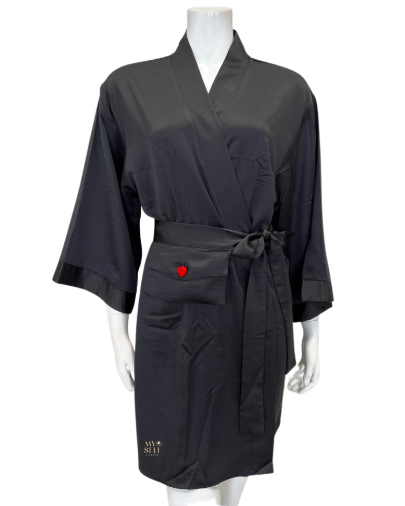 Rya Collection 602 Love Letter Black Cover Up myselflingerie.com