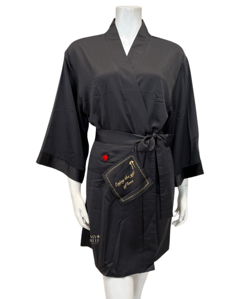 Rya Collection 602 Love Letter Black Cover Up myselflingerie.com