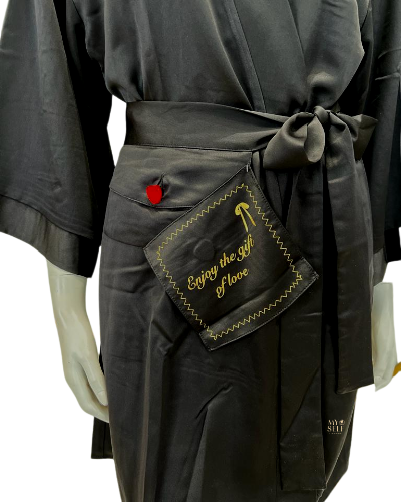 Rya Collection 602 Love Letter Black Cover Up myselflingerie.com