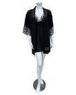 Flora Nikrooz Q81255+Q81266 Black Sydney Charmeuse Chemise & Robe myselflingerie.com